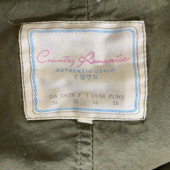 Country Romatic Jacket Women Small Army Green Military Utility Hoodie Detachable - Picture 3 of 15